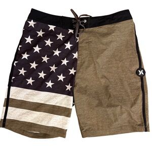 Hurley Phantom American Flag Board Shorts Size 32